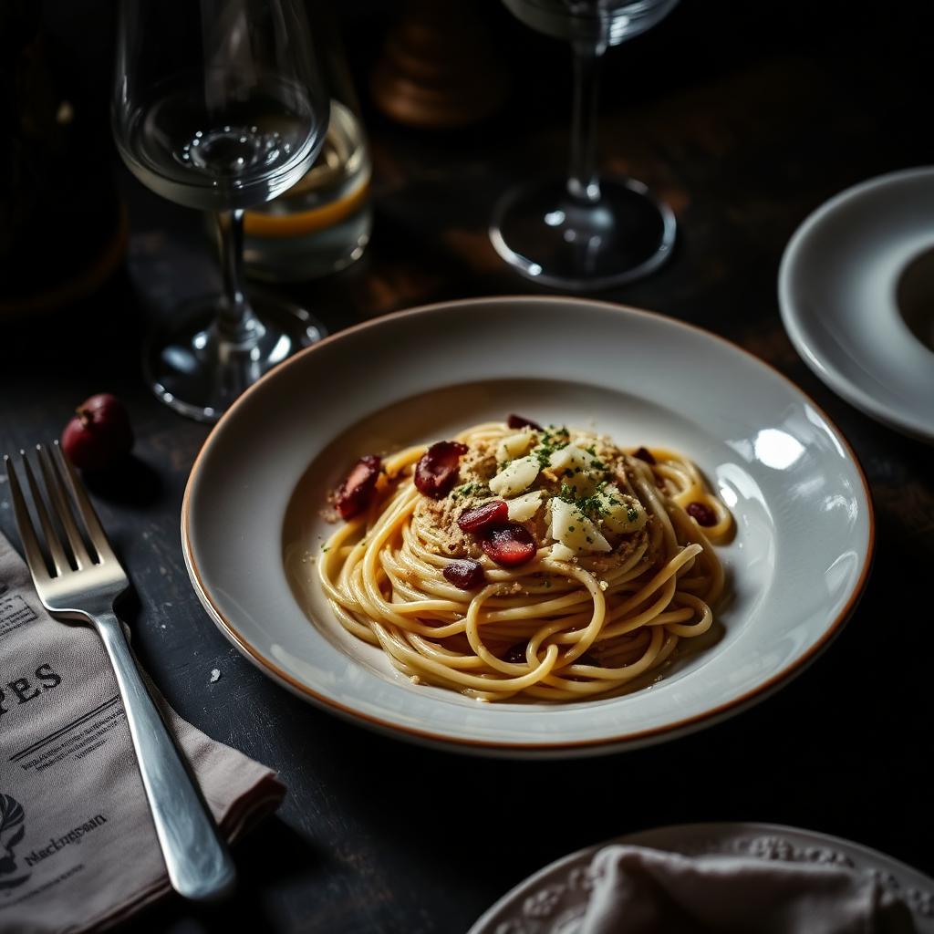Carbonara — Imagine demonstrativă pentru conceptul vizual Barko Restaurant.