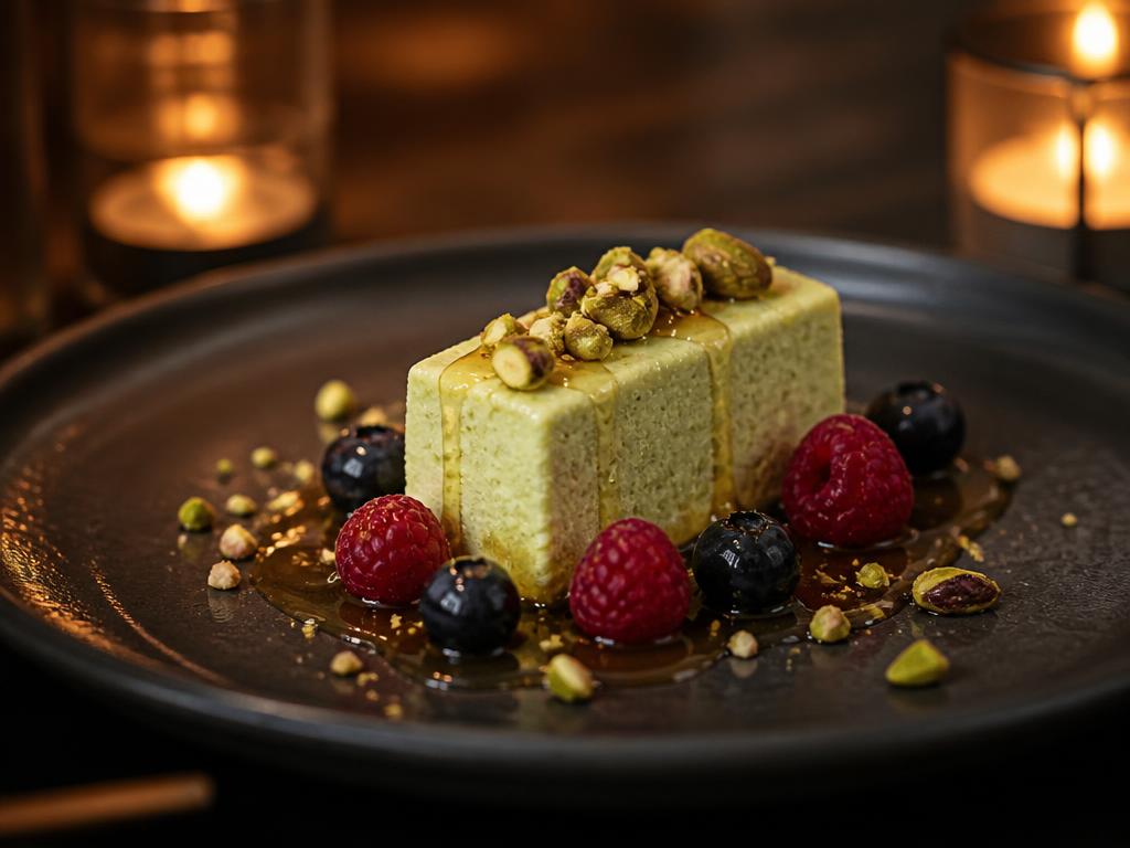 Semifreddo cu fistic — Imagine demonstrativă pentru conceptul vizual Barko Restaurant.