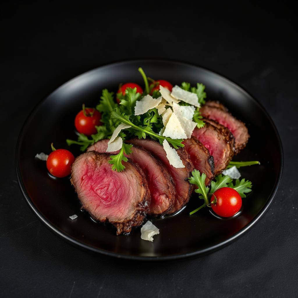 Tagliata de vită — Imagine demonstrativă pentru conceptul vizual Barko Restaurant.