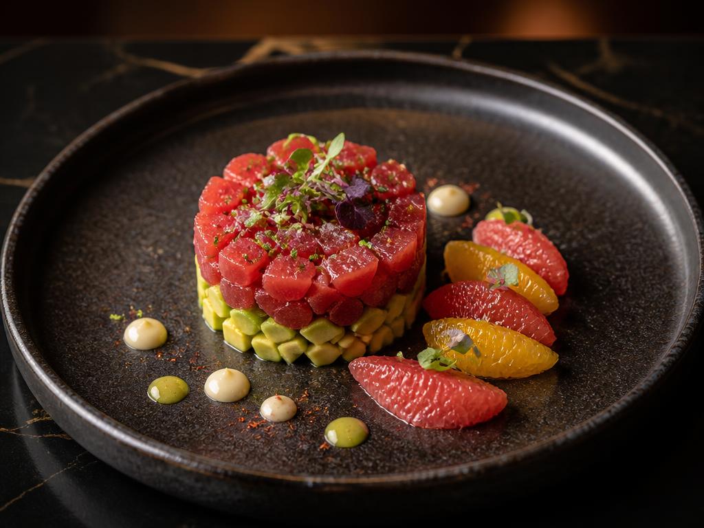 Tartar de ton — Imagine demonstrativă pentru conceptul vizual Barko Restaurant.